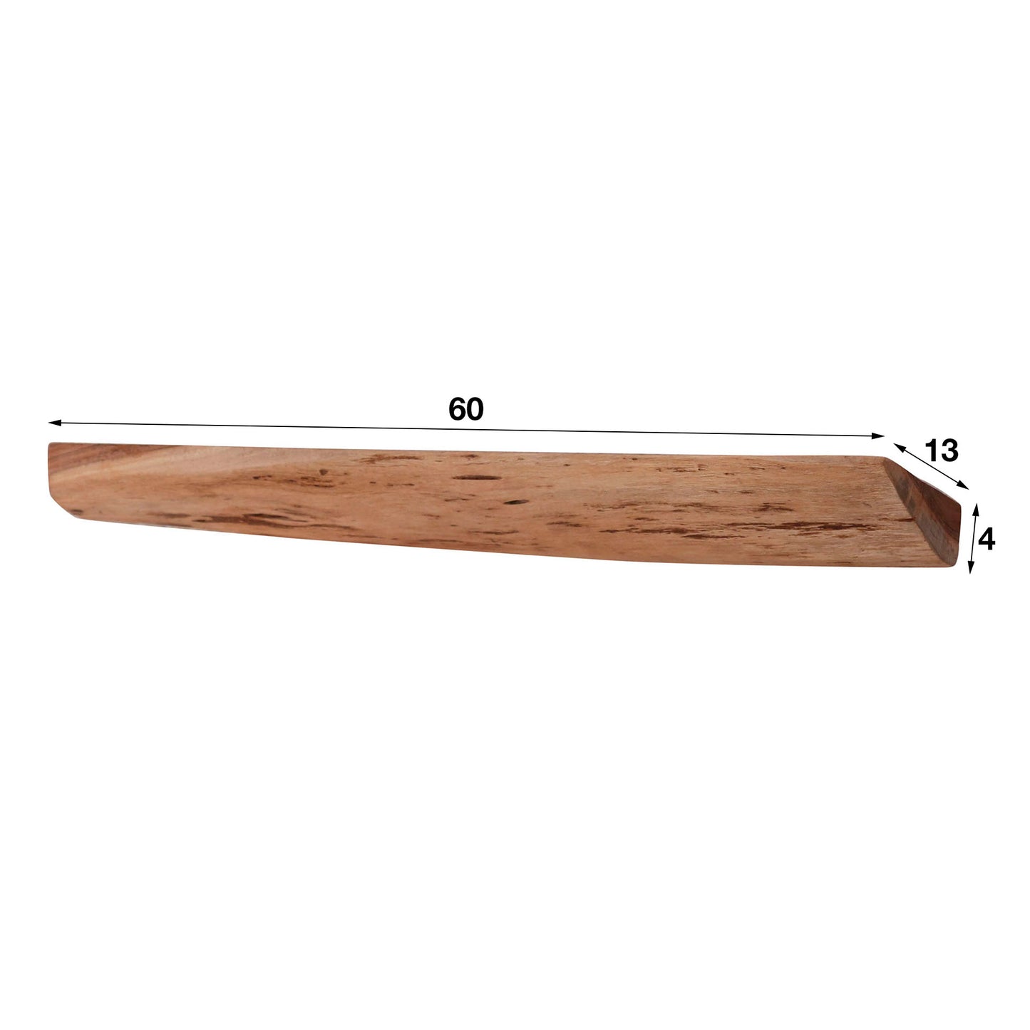 Wandregal – 60×13×4 cm – Massiv Akazie | Modell N0070