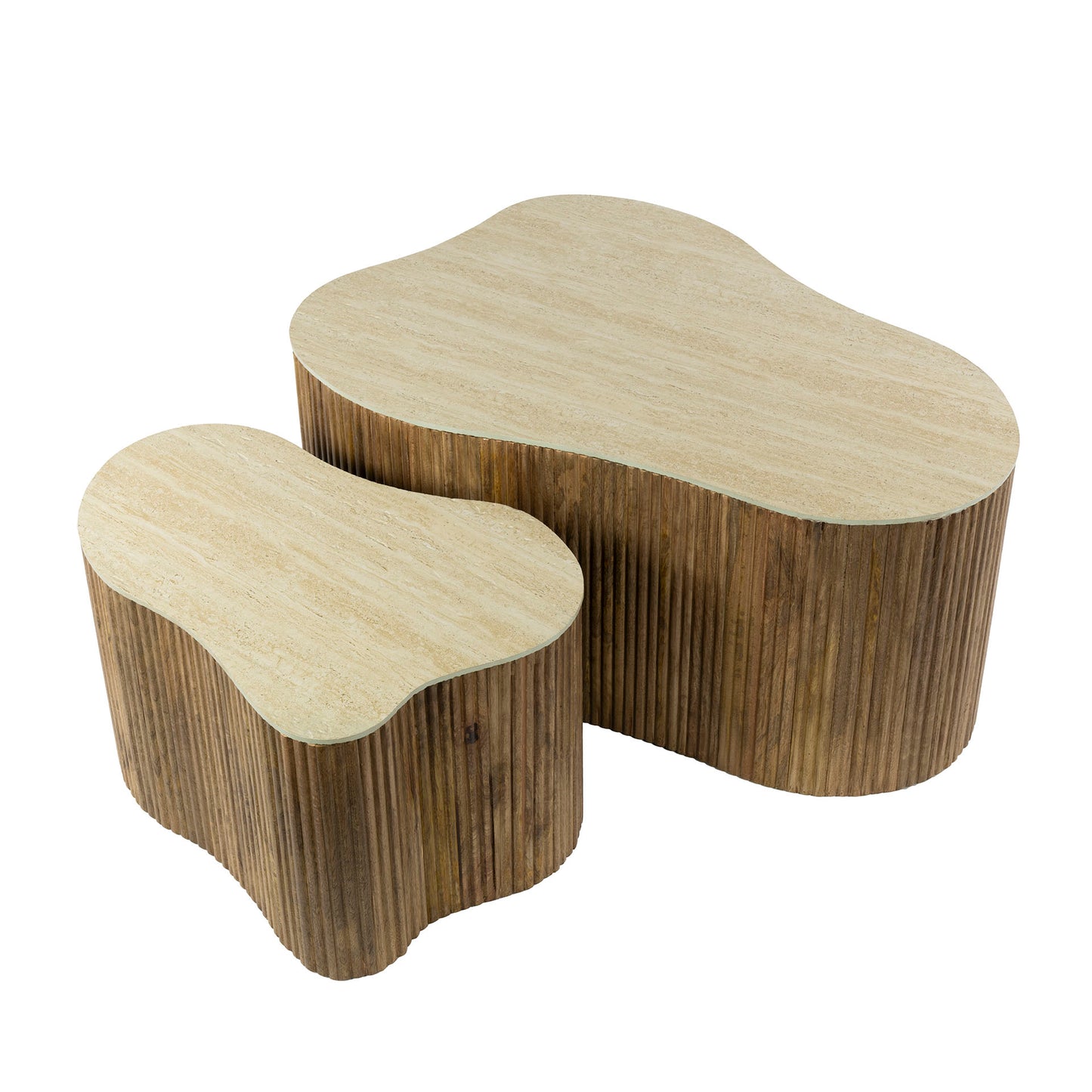 Couchtisch – 85×59×40 cm – Massiv Mango sand | Modell N0131