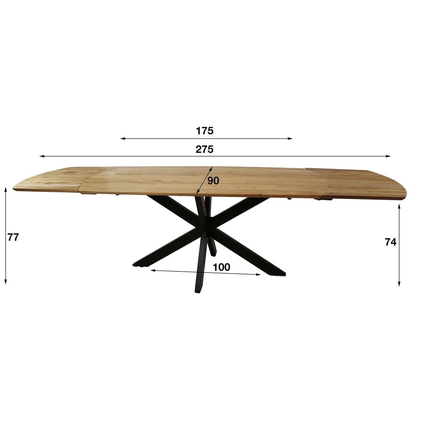 Esstisch – 275×90×77 cm – Massiv Akazie | Modell N0134