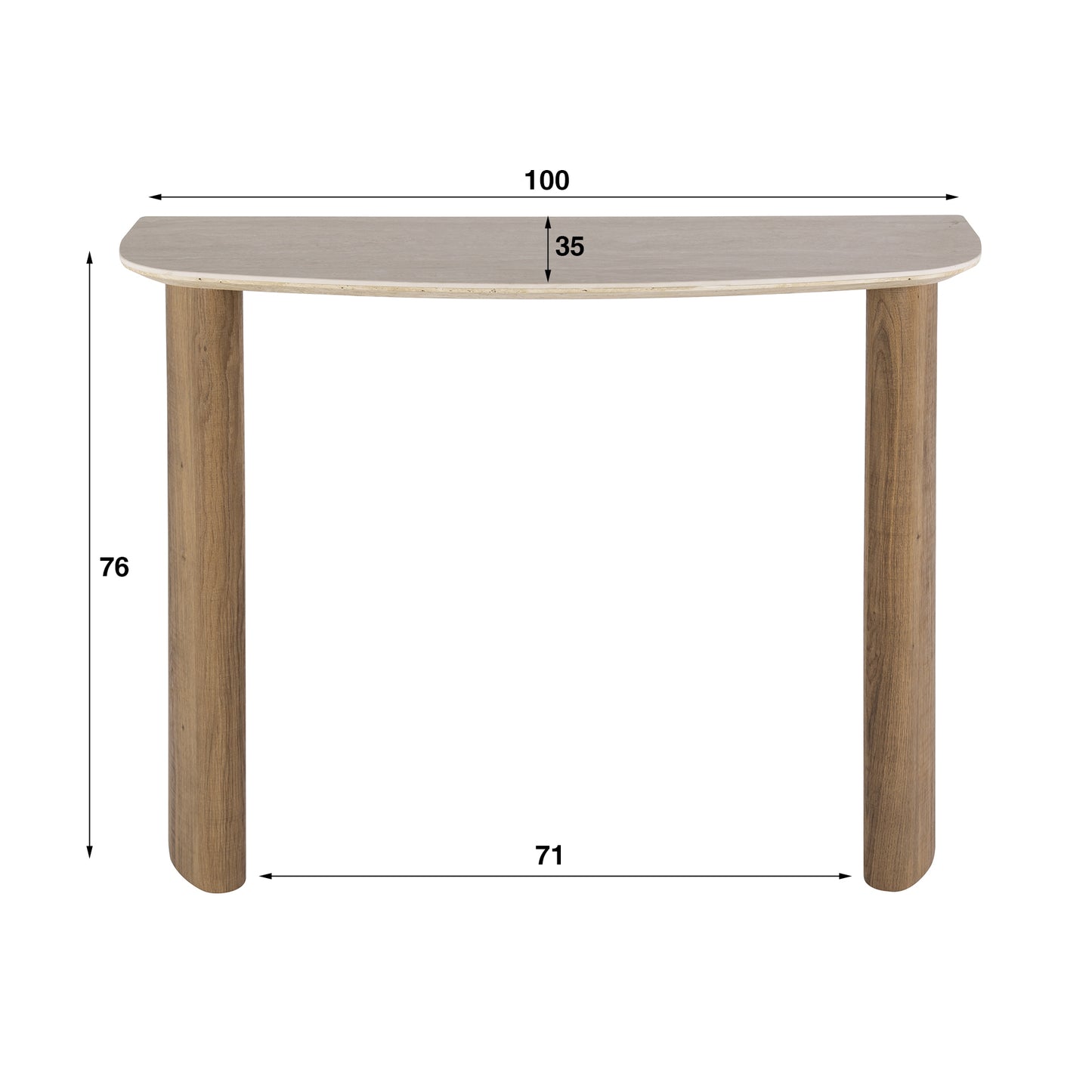 Schminktisch – 100×35×76 cm – Keramik travertin | Modell N0259
