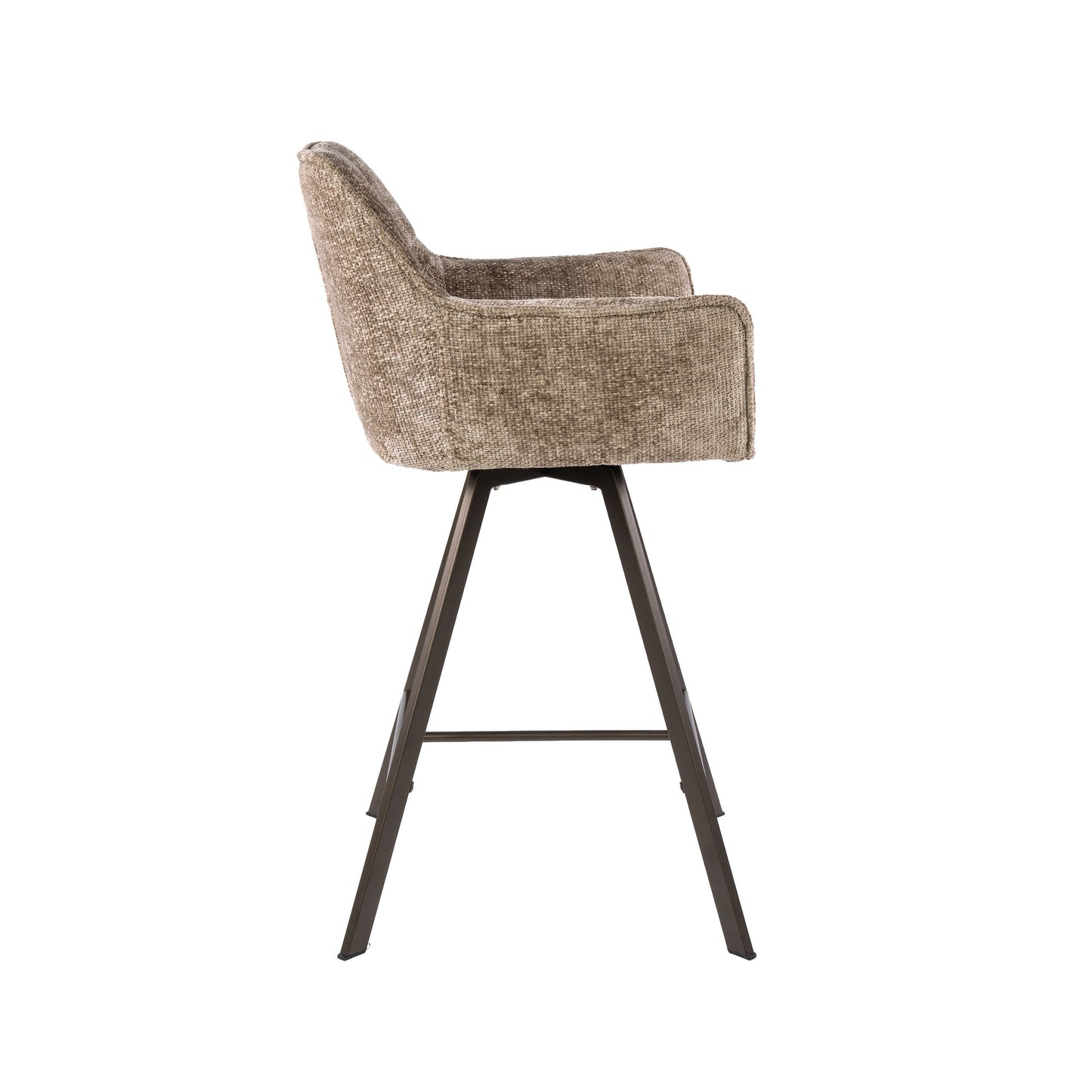 Barstuhl – drehbar 2-er pack – 56×52×95 cm – Hoven taupe | Modell N0285