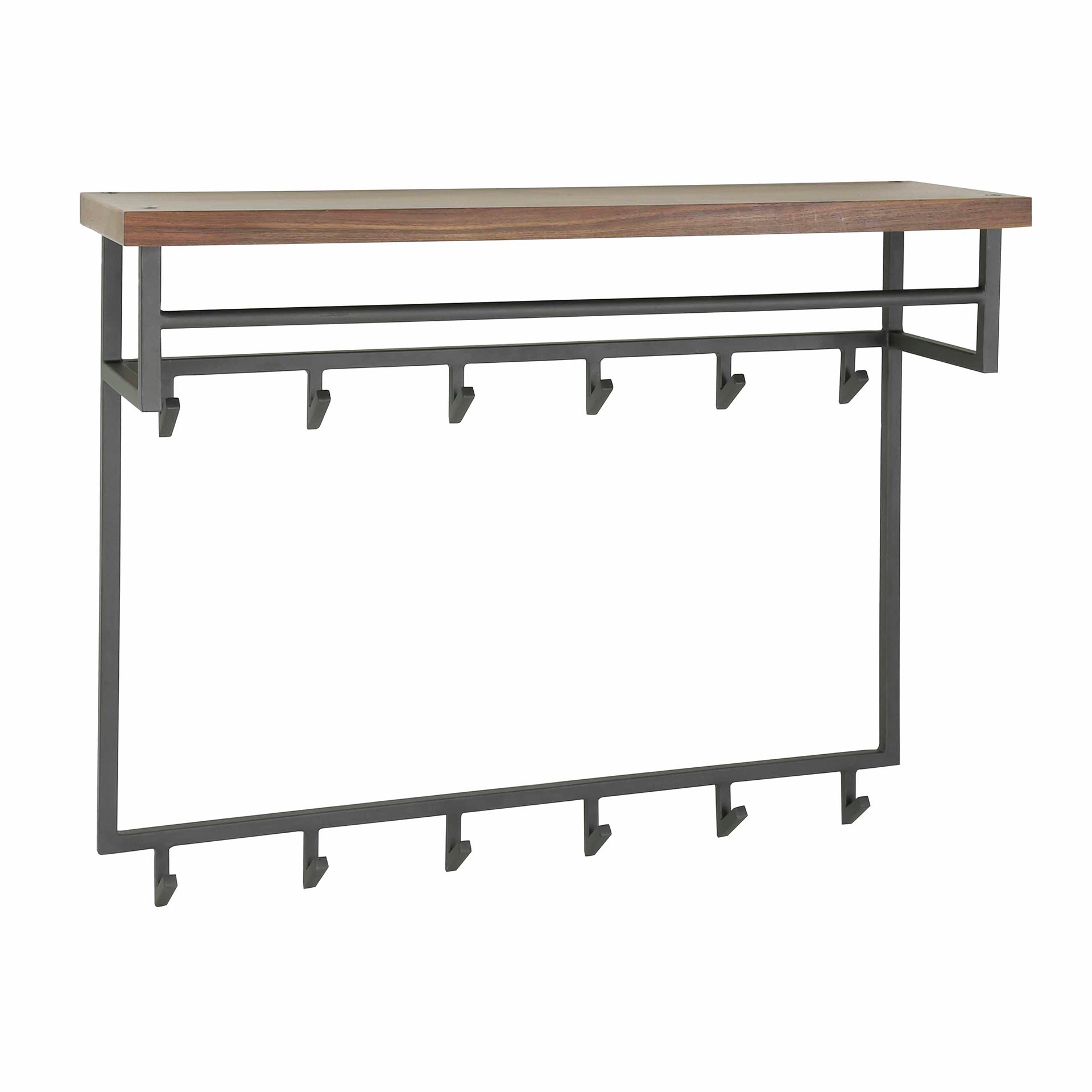 Garderobe – hutablage 12 haken – 100×30×80 cm – Massiv Saja | Modell N0002