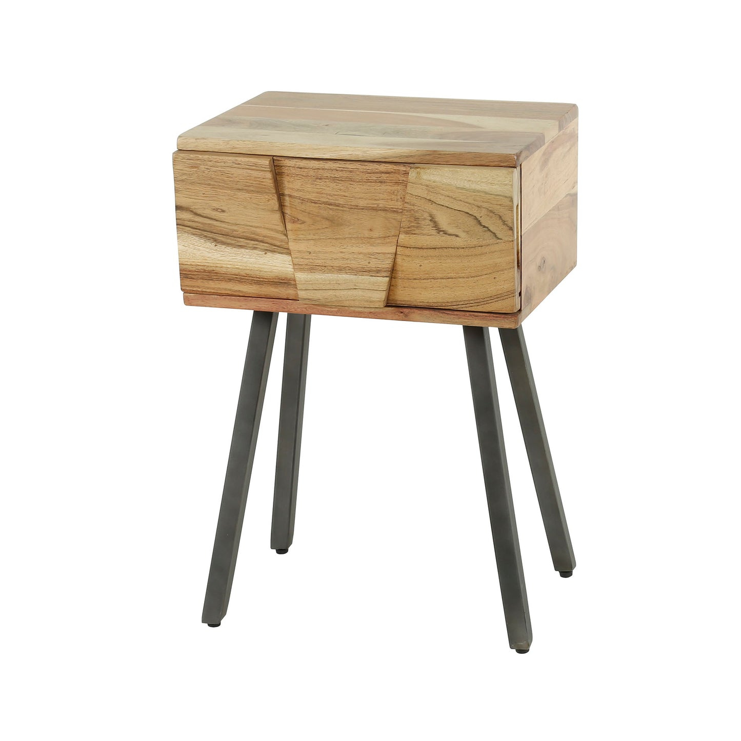 Nachttisch – 40×32×60 cm – Massiv Akazie | Modell N0009