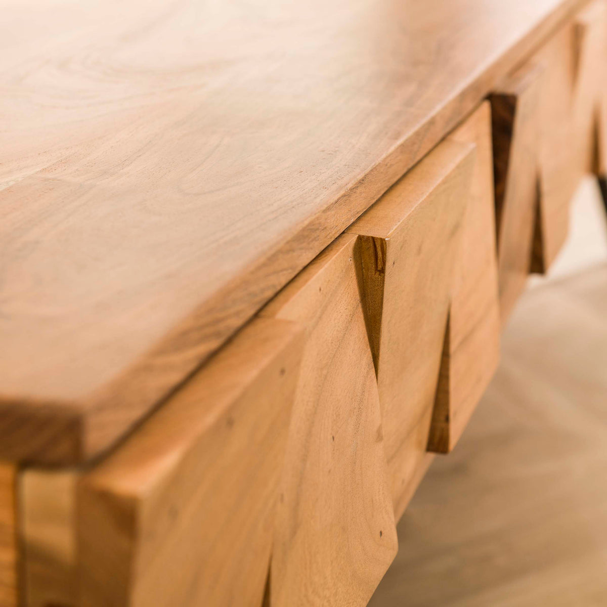 Schminktisch – 120×42×77 cm – Massiv Akazie | Modell N0010