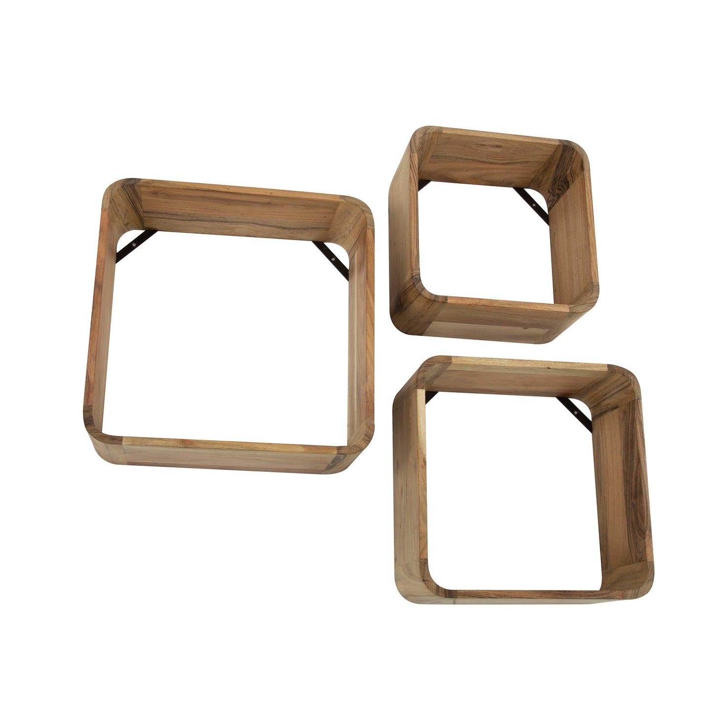 Wandregal – 40×15×40 cm – Massiv Akazie | Modell N0012