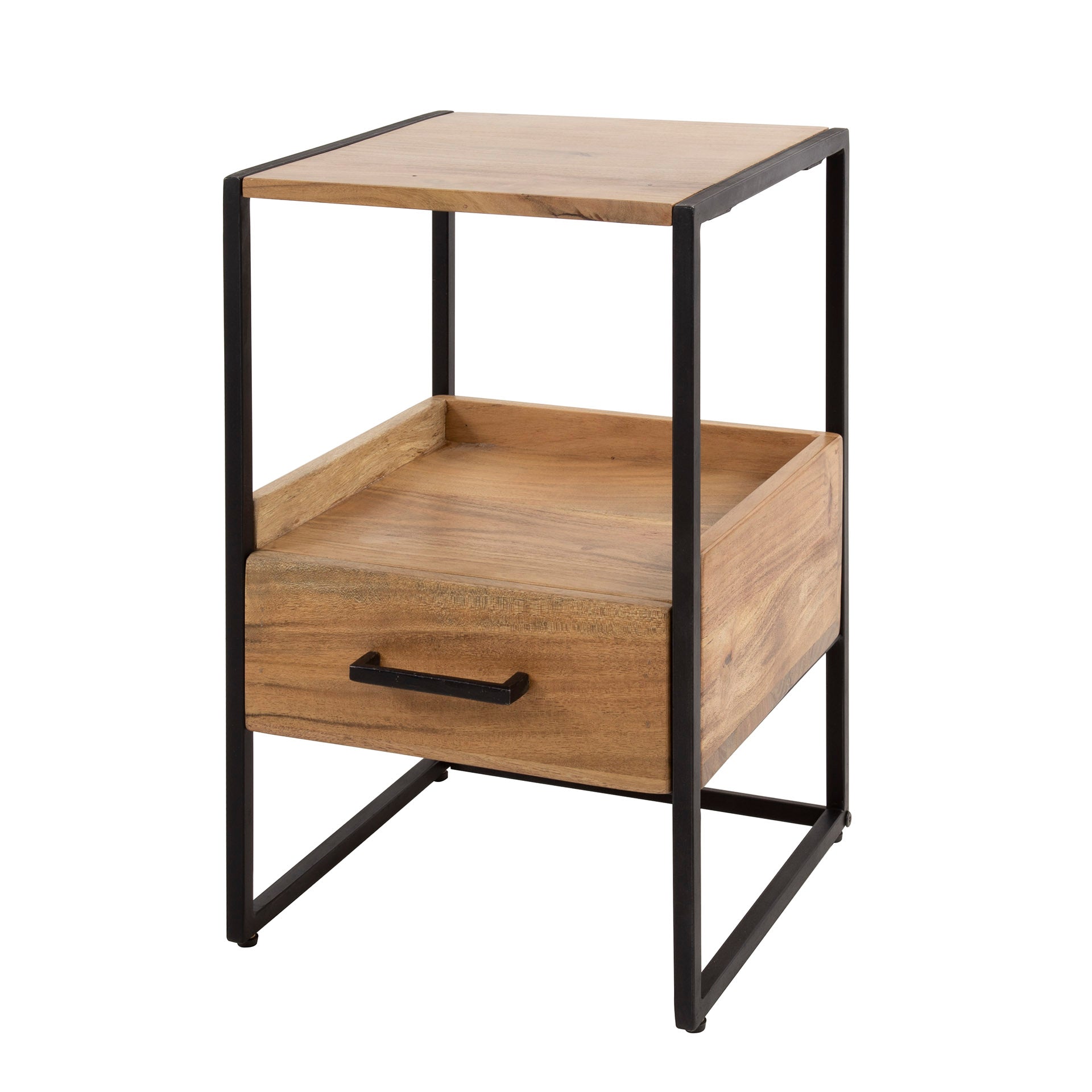 Nachttisch – 35×35×55 cm – Massiv Akazie | Modell N0013
