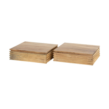 Nachttisch – 30×25×8 cm – Massiv Akazie | Modell N0015