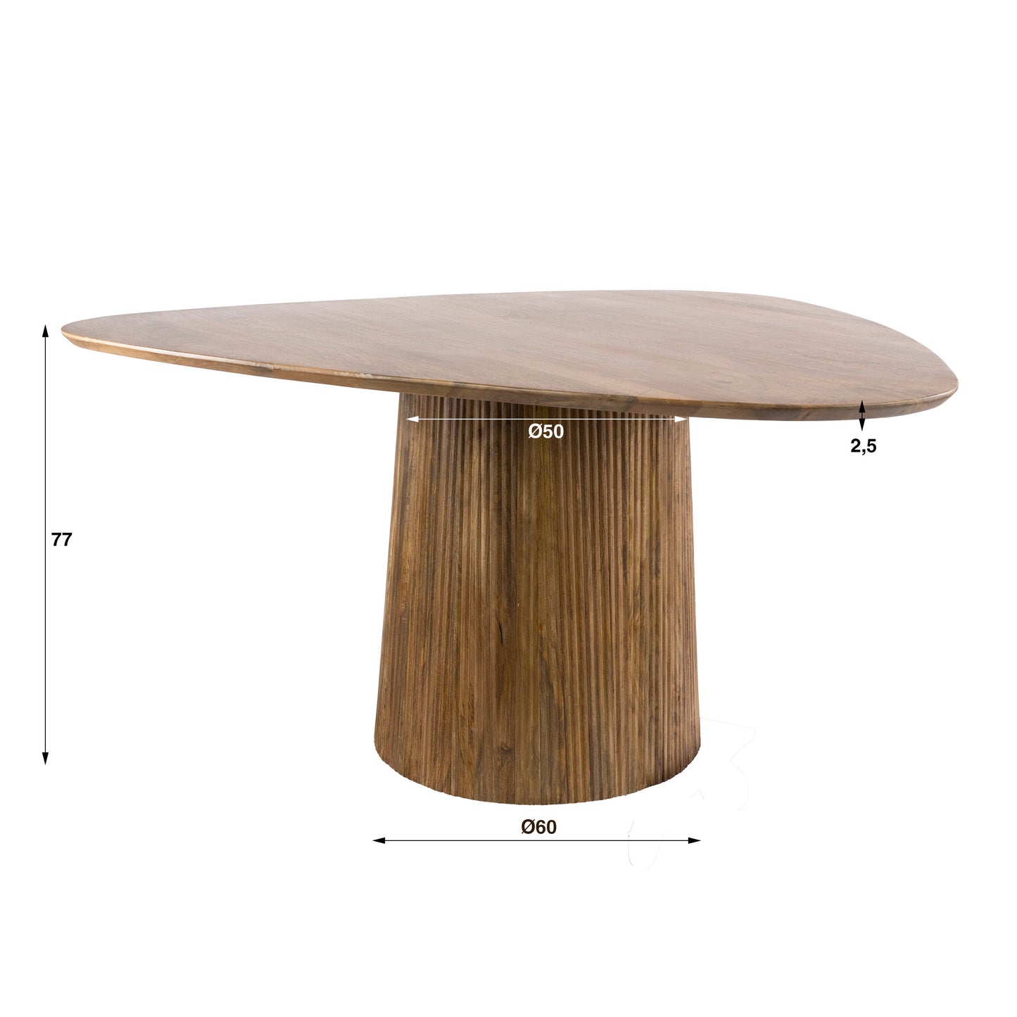 Esstisch – 150×150×77 cm – Massiv Mango sand | Modell N0027