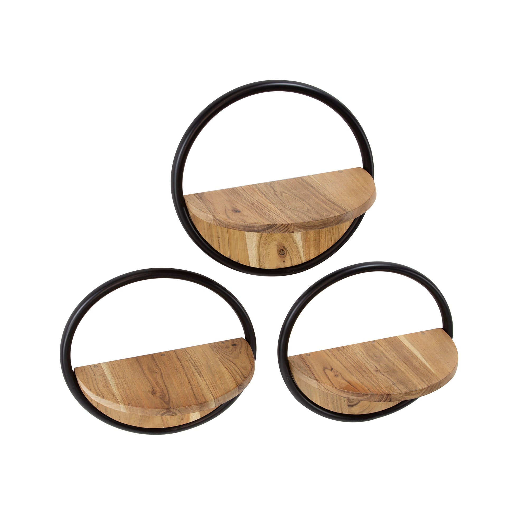 Wandregal – 35×17×35 cm – Massiv Akazie | Modell N0028