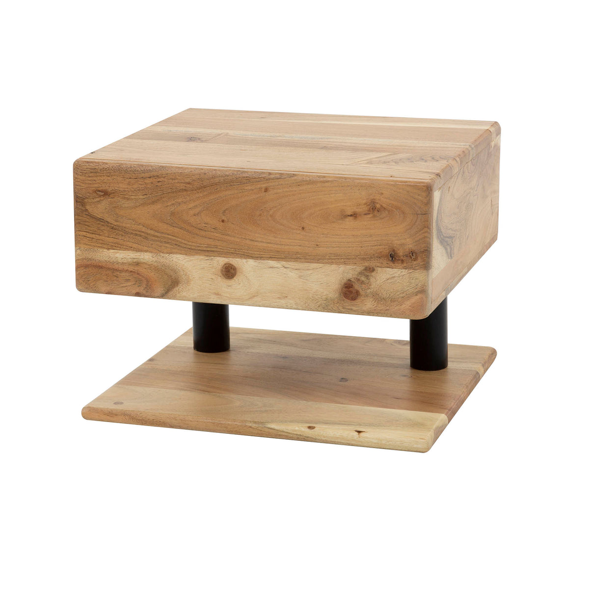 Nachttisch – 35×31×27 cm – Massiv Akazie | Modell N0030