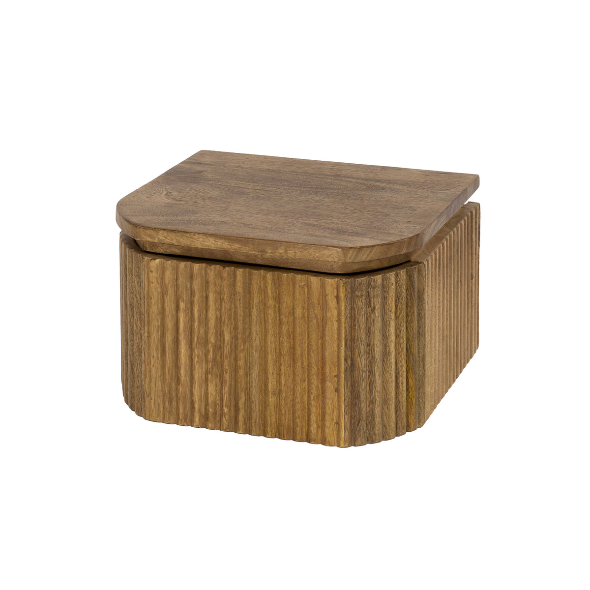 Nachttisch – 32×30×19 cm – Massiv Mango sand | Modell N0032