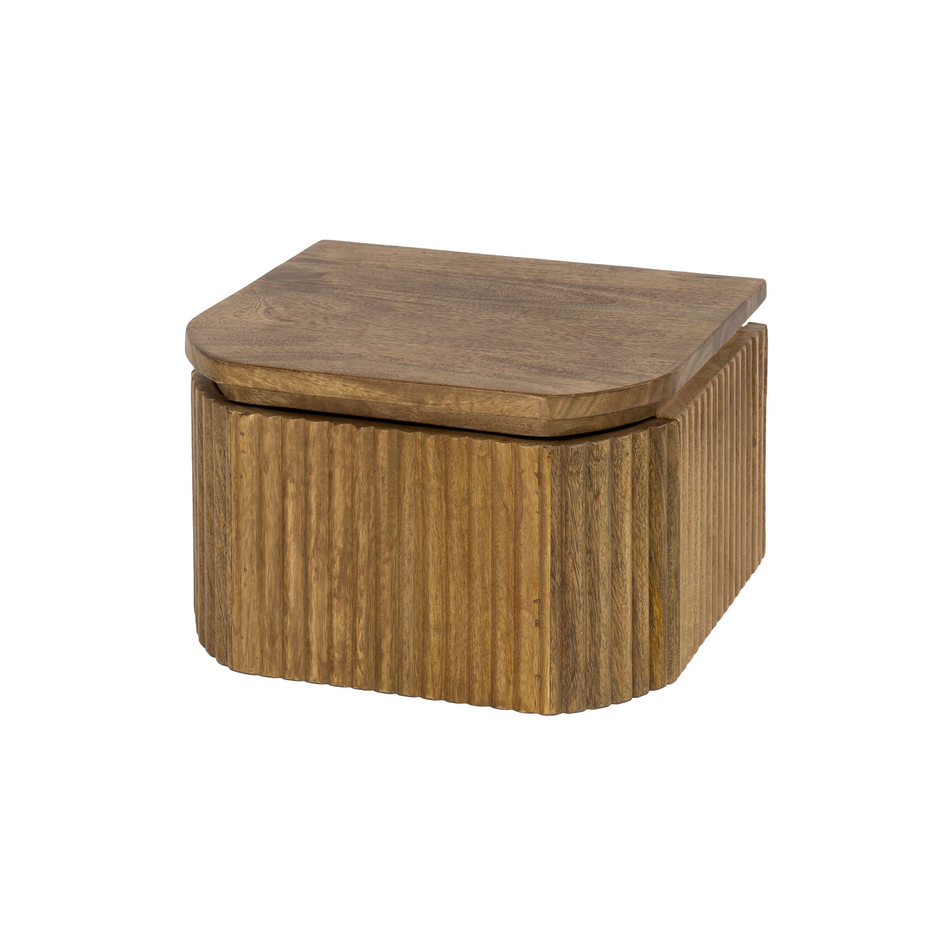 Nachttisch – 32×30×19 cm – Massiv Mango sand | Modell N0032