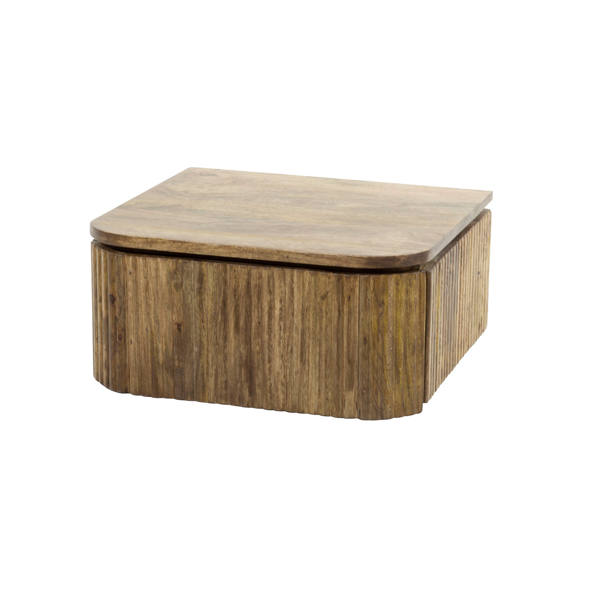 Nachttisch – 45×40×21 cm – Massiv Mango sand | Modell N0033
