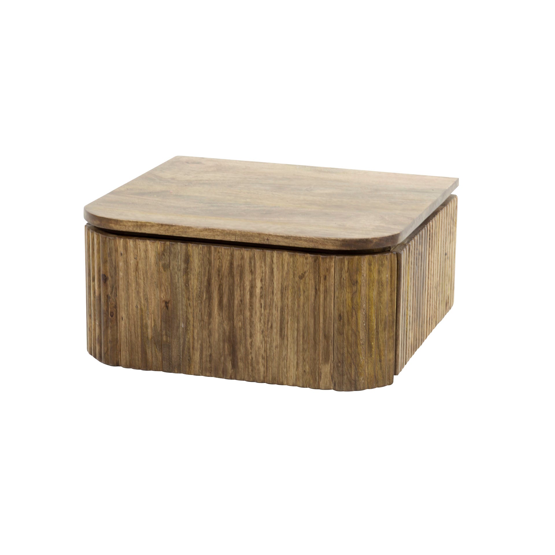 Nachttisch – 45×40×21 cm – Massiv Mango sand | Modell N0033