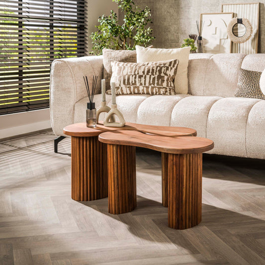 Couchtisch – 80×45×41 cm – Massiv Akazie | Modell N0042