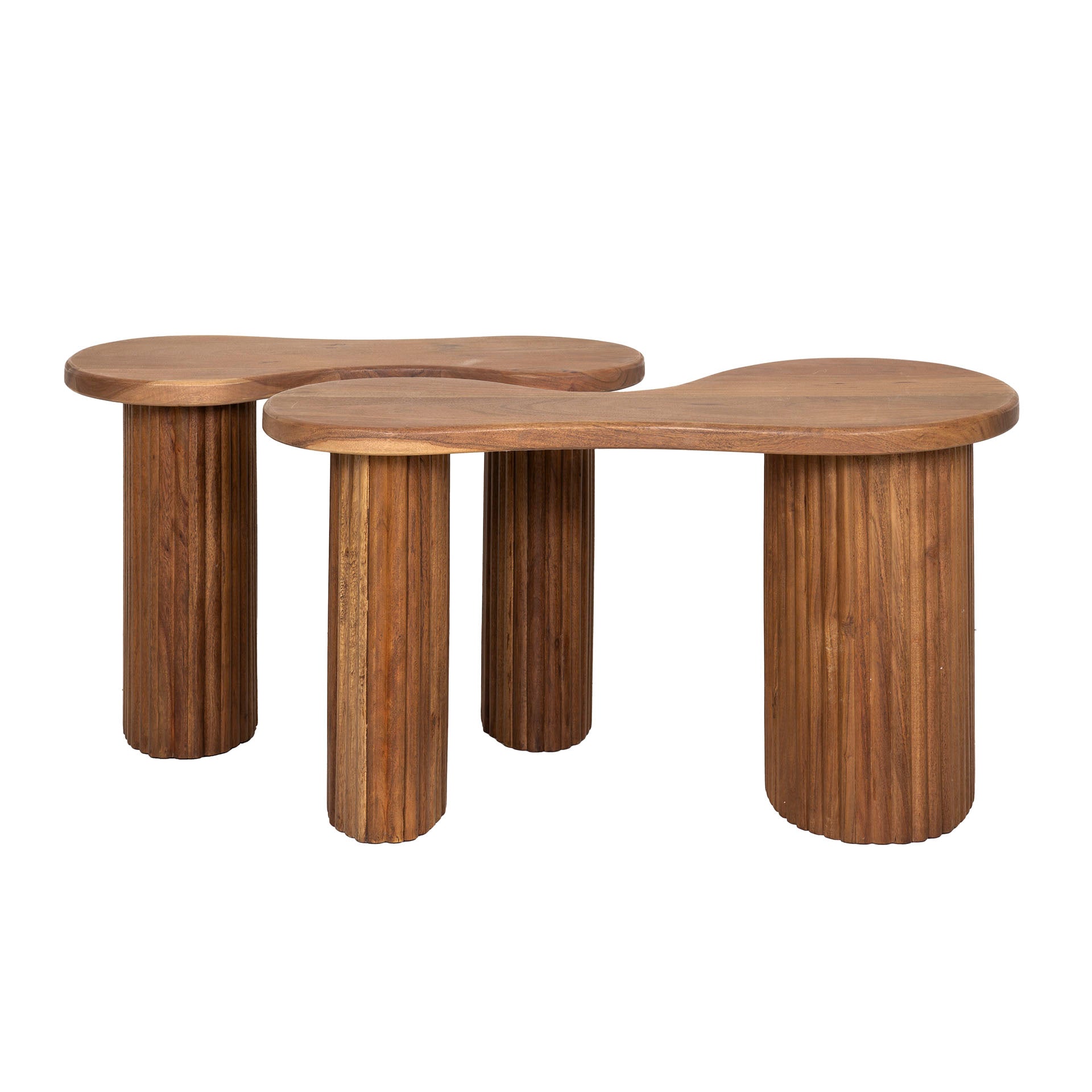 Couchtisch – 80×45×41 cm – Massiv Akazie | Modell N0042