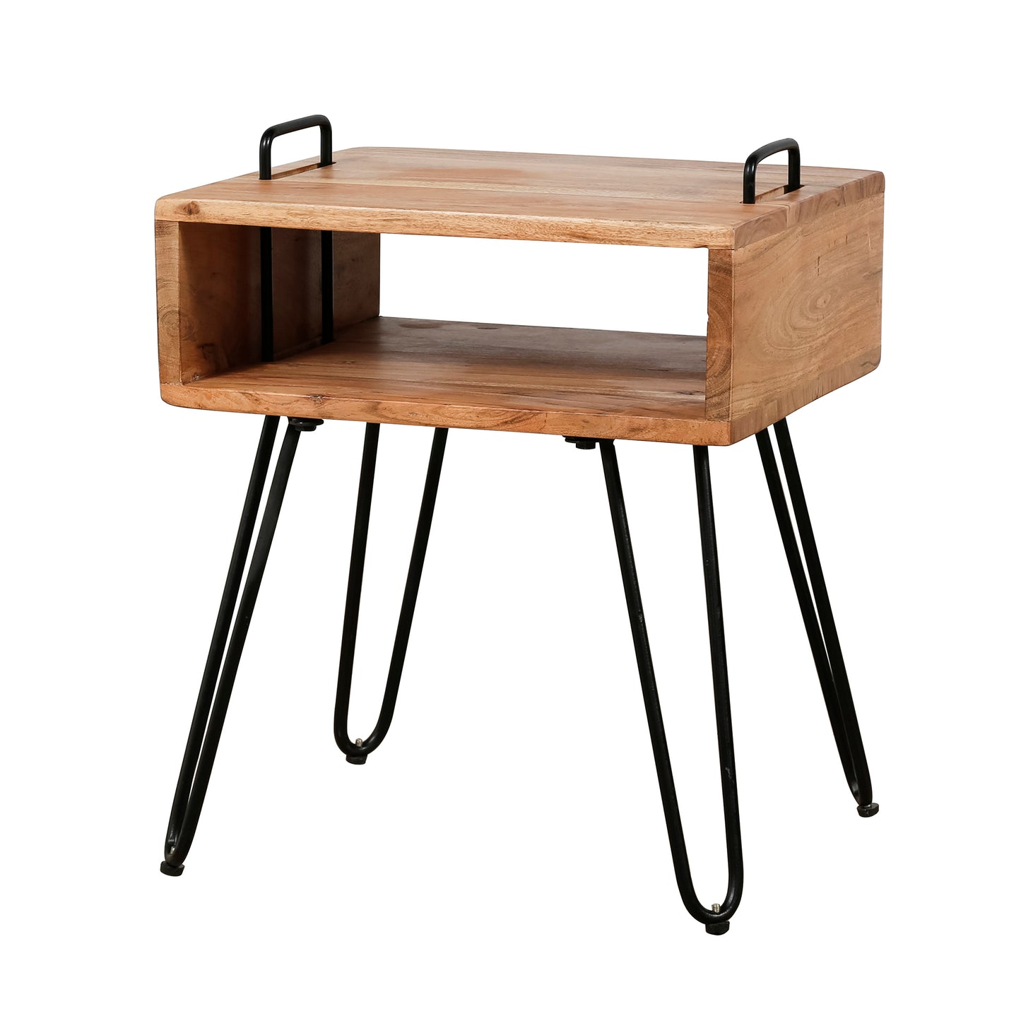 Nachttisch – 40×34×48 cm – Massiv Akazie | Modell N0045