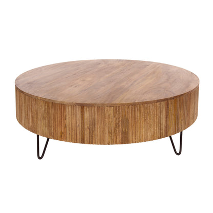 Couchtisch – 120×120×38 cm – Massiv Mango sand | Modell N0046