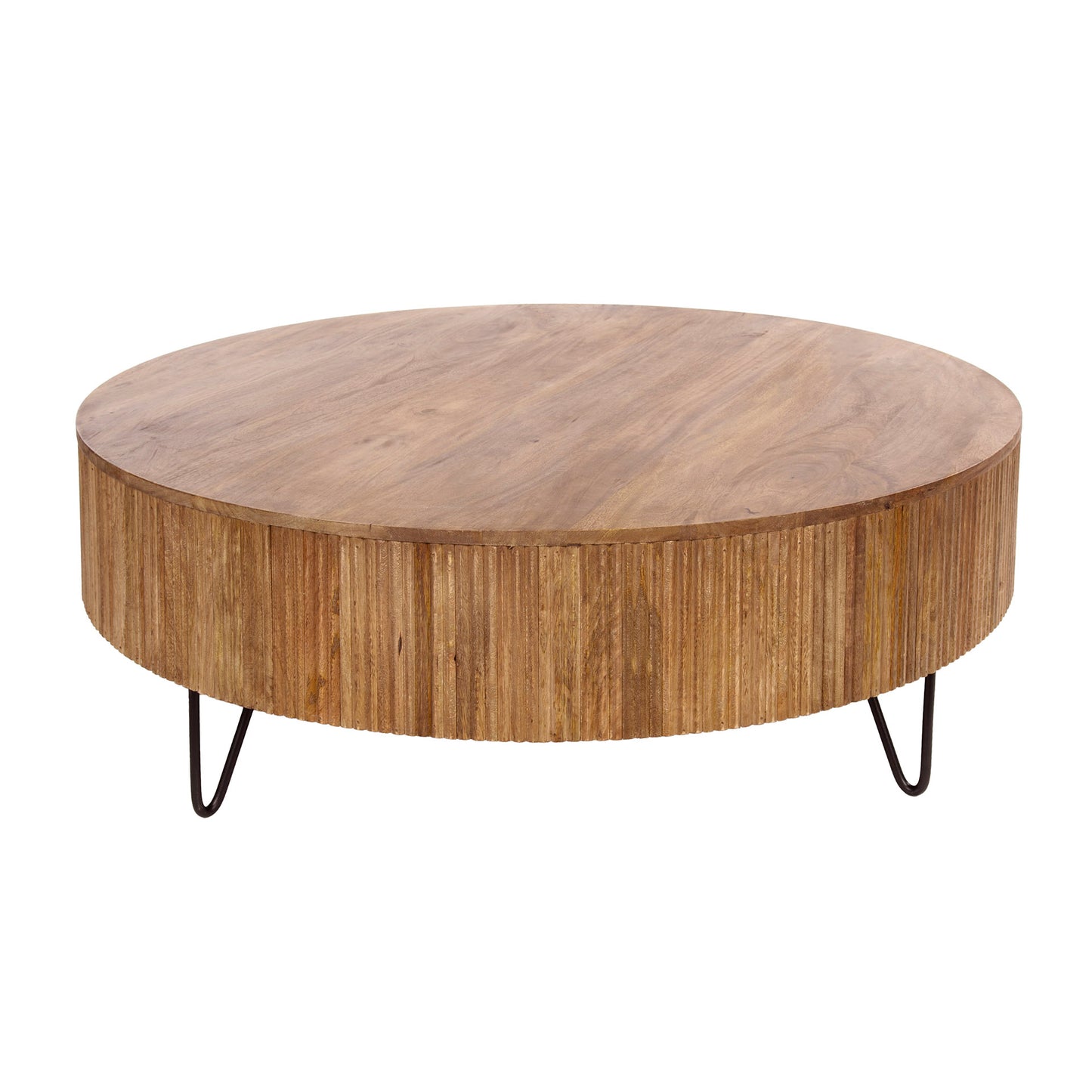 Couchtisch – 120×120×38 cm – Massiv Mango sand | Modell N0046