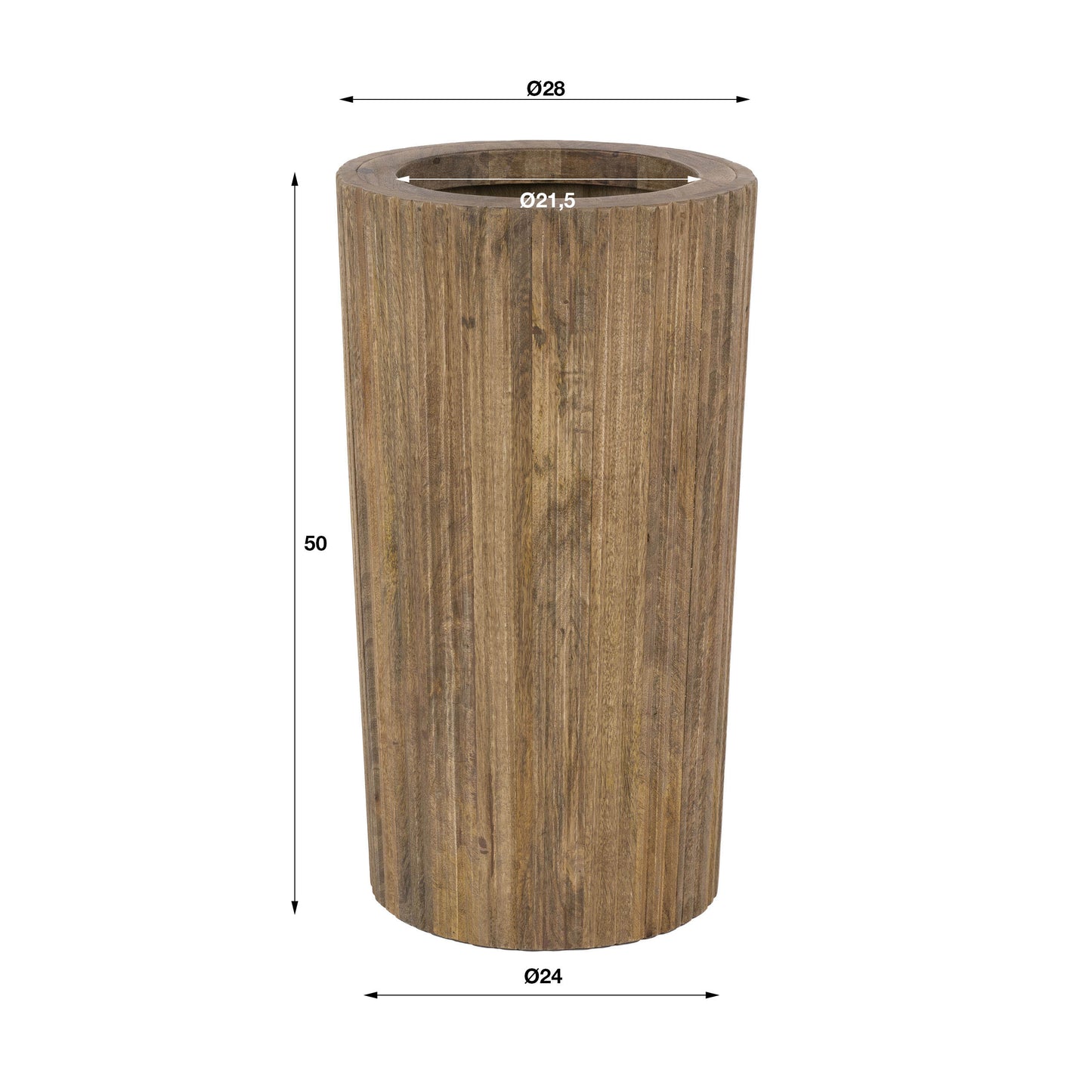 Garderobe – 28×28×50 cm – Massiv Mango sand | Modell N0050