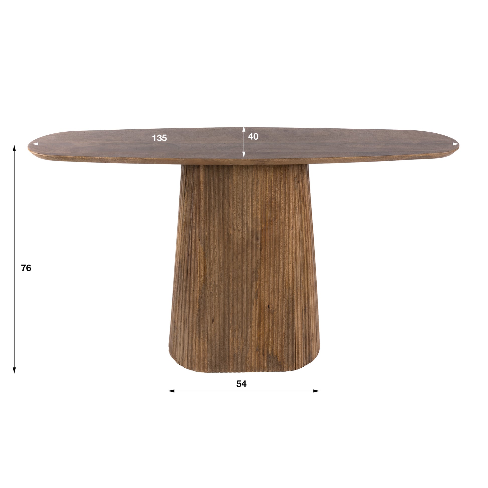 Schminktisch – 135×40×76 cm – Massiv Mango sand | Modell N0052