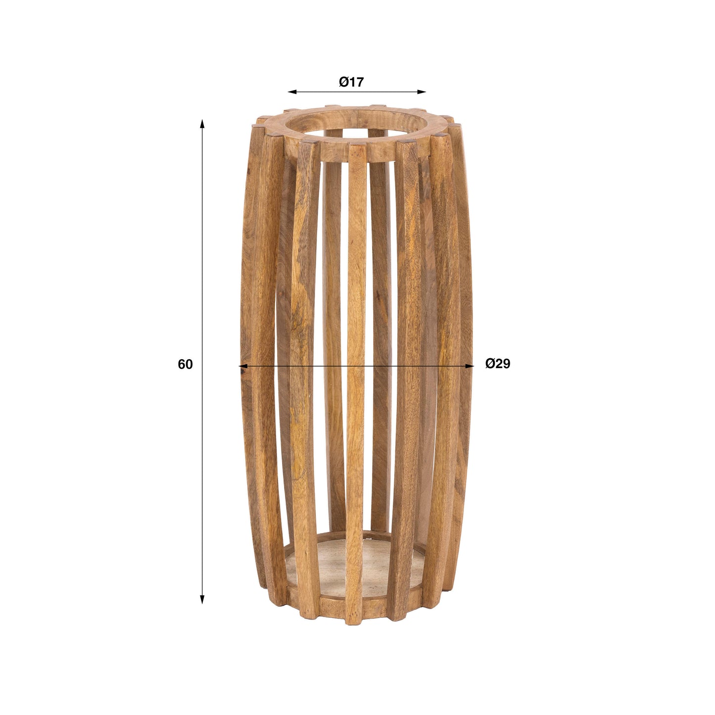 Garderobe – 29×29×60 cm – Massiv Mango sand | Modell N0055