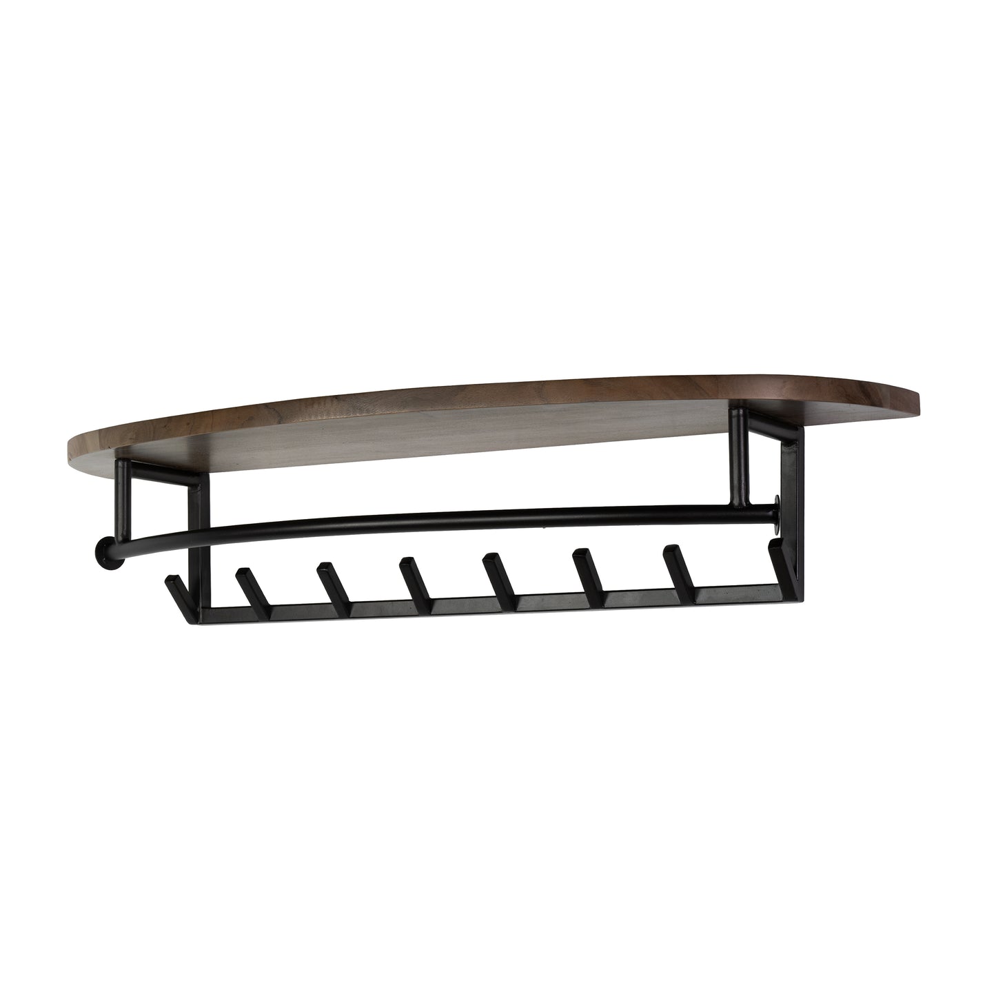 Garderobe – hutablage 8 haken – 100×30×20 cm – Massiv Akazie | Modell N0057