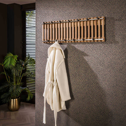 Garderobe – 6 haken – 100×10×33 cm – Massiv Mango sand | Modell N0058