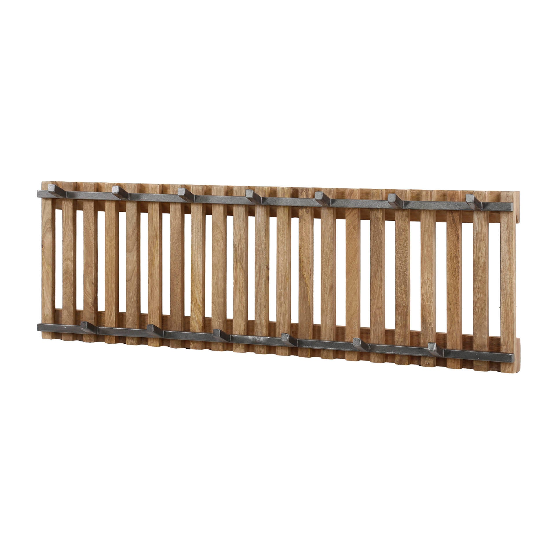 Garderobe – 6 haken – 100×10×33 cm – Massiv Mango sand | Modell N0058