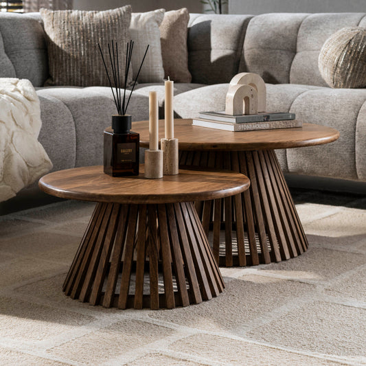 Couchtisch – 80×80×40 cm – Massiv Mango sand | Modell N0060
