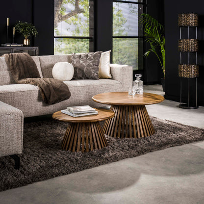 Couchtisch – 80×80×40 cm – Massiv Mango sand | Modell N0060