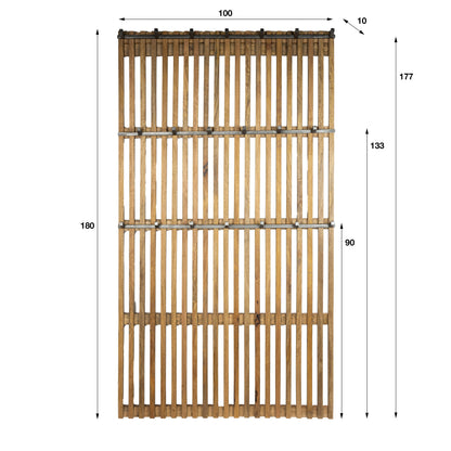 Garderobe – 100×10×180 cm – Massiv Mango sand | Modell N0061
