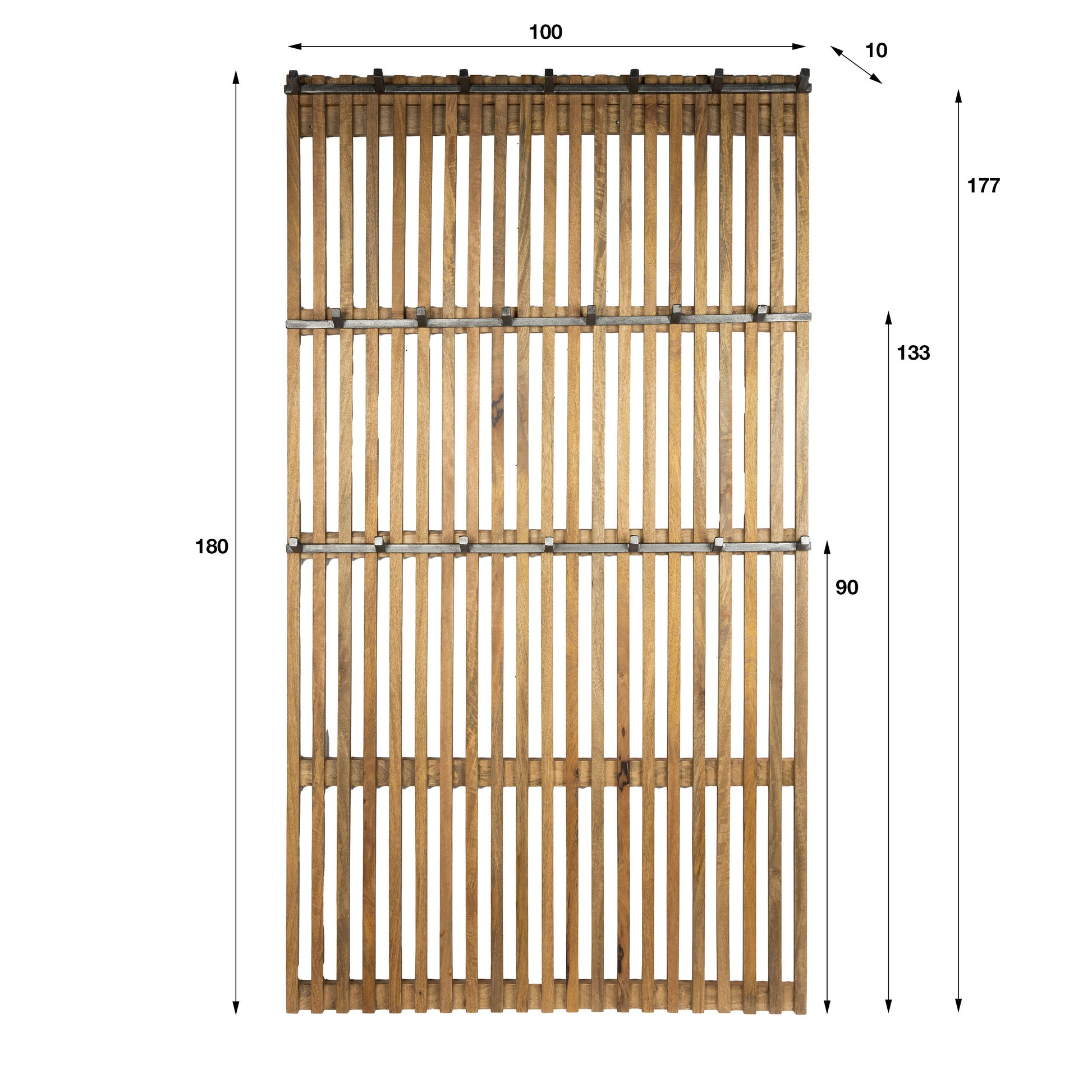 Garderobe – 100×10×180 cm – Massiv Mango sand | Modell N0061
