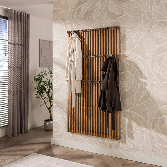Garderobe – 100×10×180 cm – Massiv Mango sand | Modell N0061