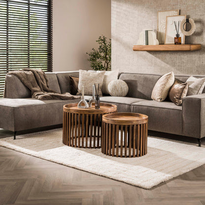 Couchtisch – 65×65×40 cm – Massiv Mango sand | Modell N0062