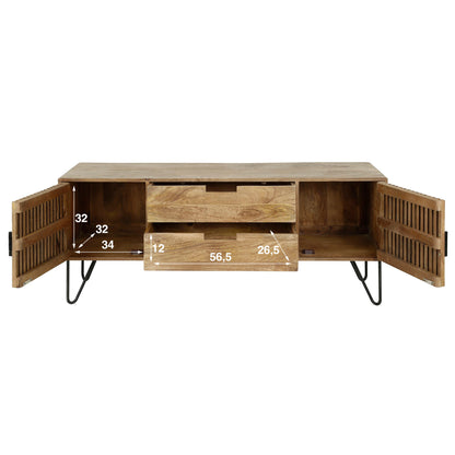 Highboard – 135×35×55 cm – Massiv Mango sand | Modell N0064