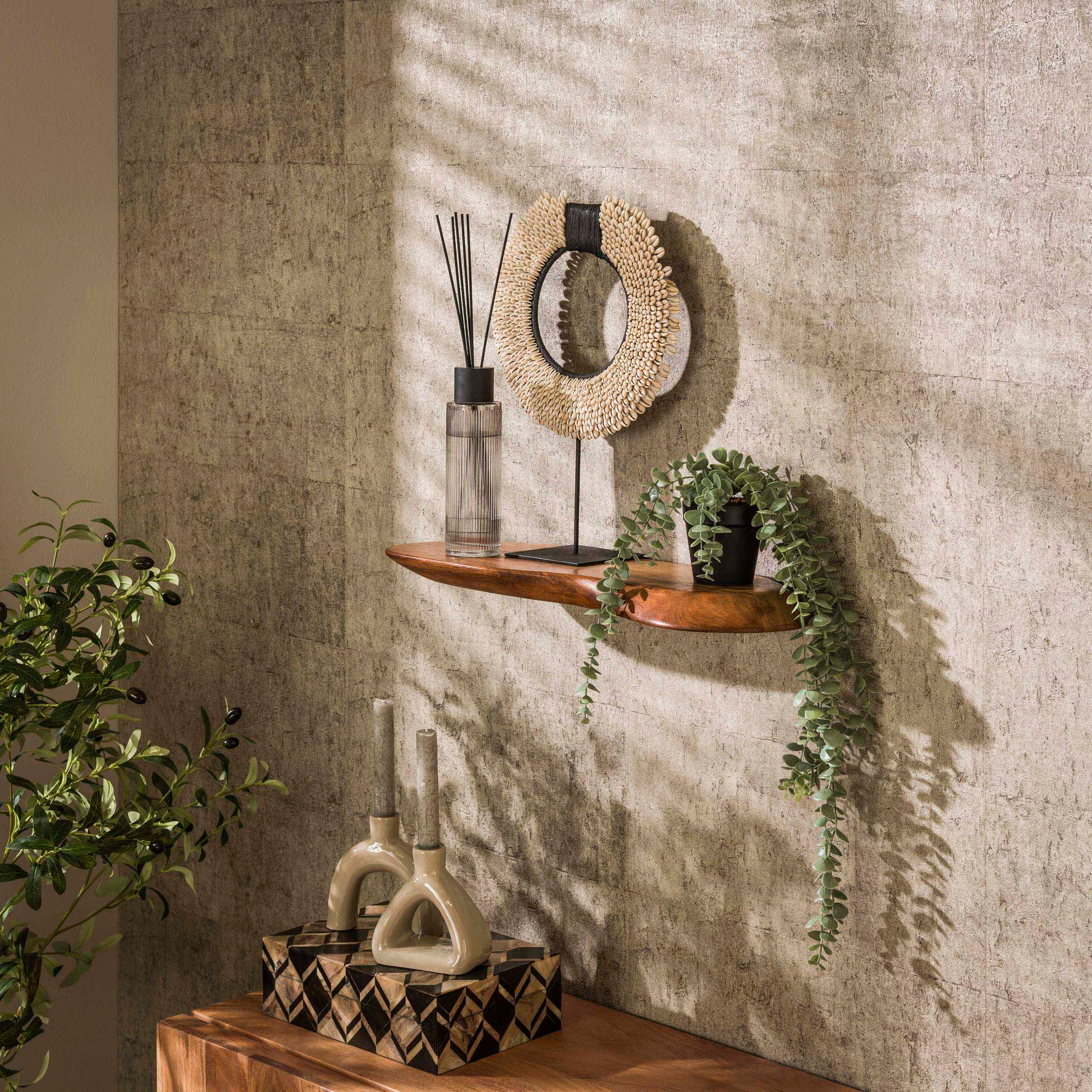 Wandregal – 60×20×4 cm – Massiv Akazie | Modell N0066