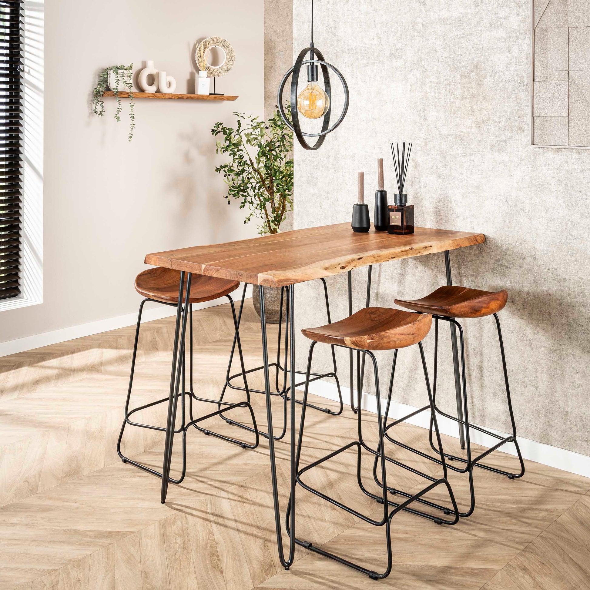 Bartisch – 130×70×92 cm – Massiv Akazie | Modell N0084