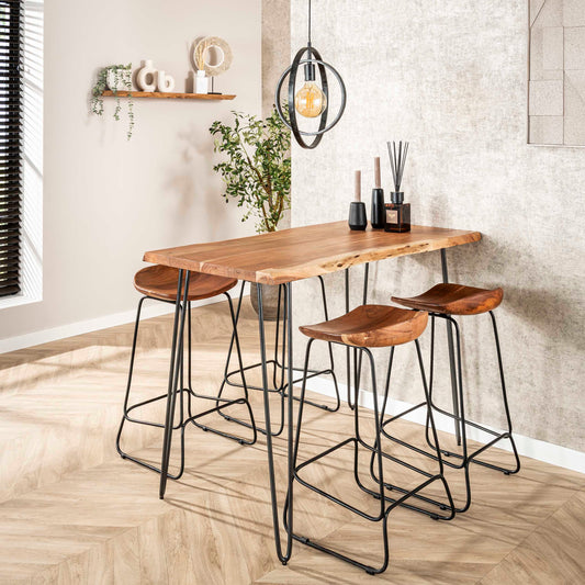 Bartisch – 130×70×92 cm – Massiv Akazie | Modell N0084