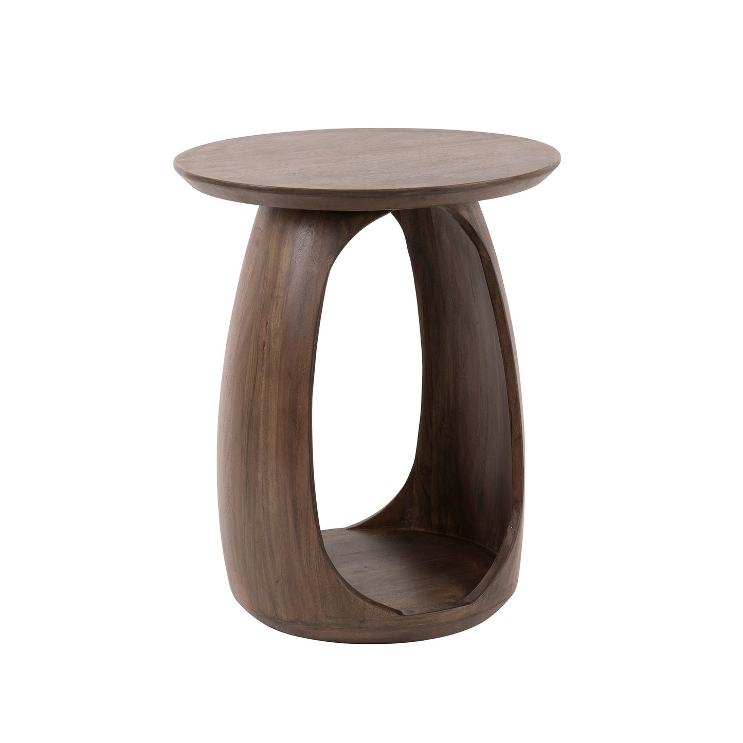 Beistelltisch – 45×45×56 cm – Massiv Akazie glaze brown | Modell N0088