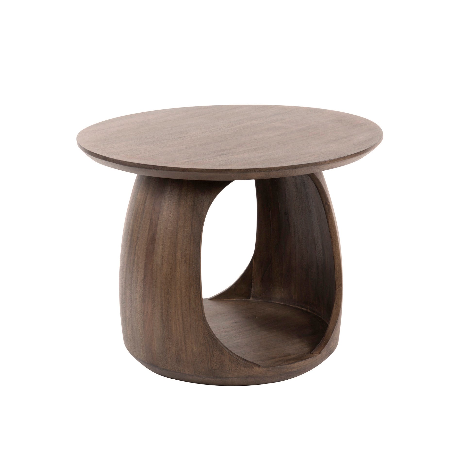 Beistelltisch – 60×60×46 cm – Massiv Akazie glaze brown | Modell N0089