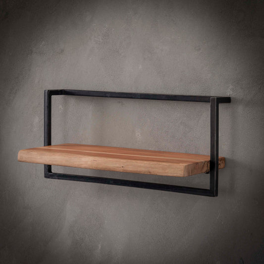 Wandregal – 65×25×30 cm – Massiv Akazie | Modell N0095