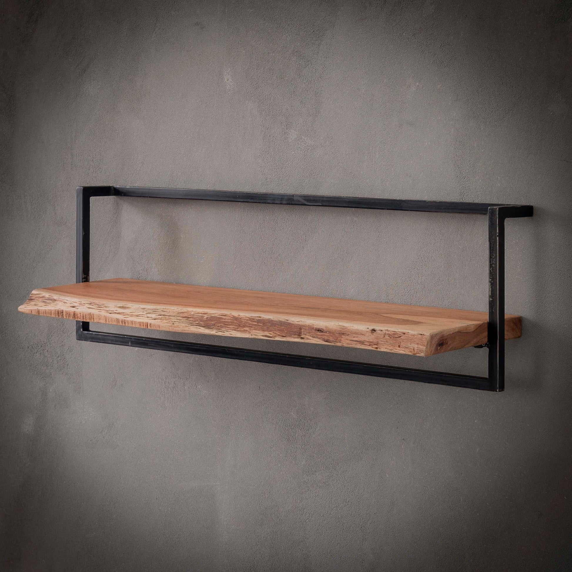 Wandregal – 100×25×30 cm – Massiv Akazie | Modell N0096