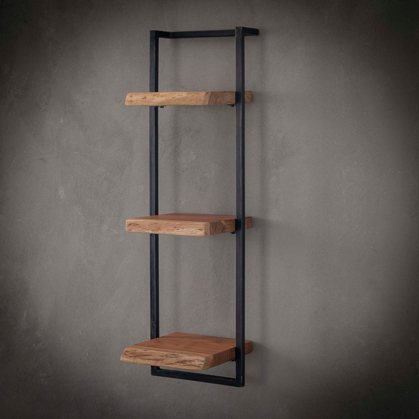 Wandregal – 30×25×100 cm – Massiv Akazie | Modell N0098