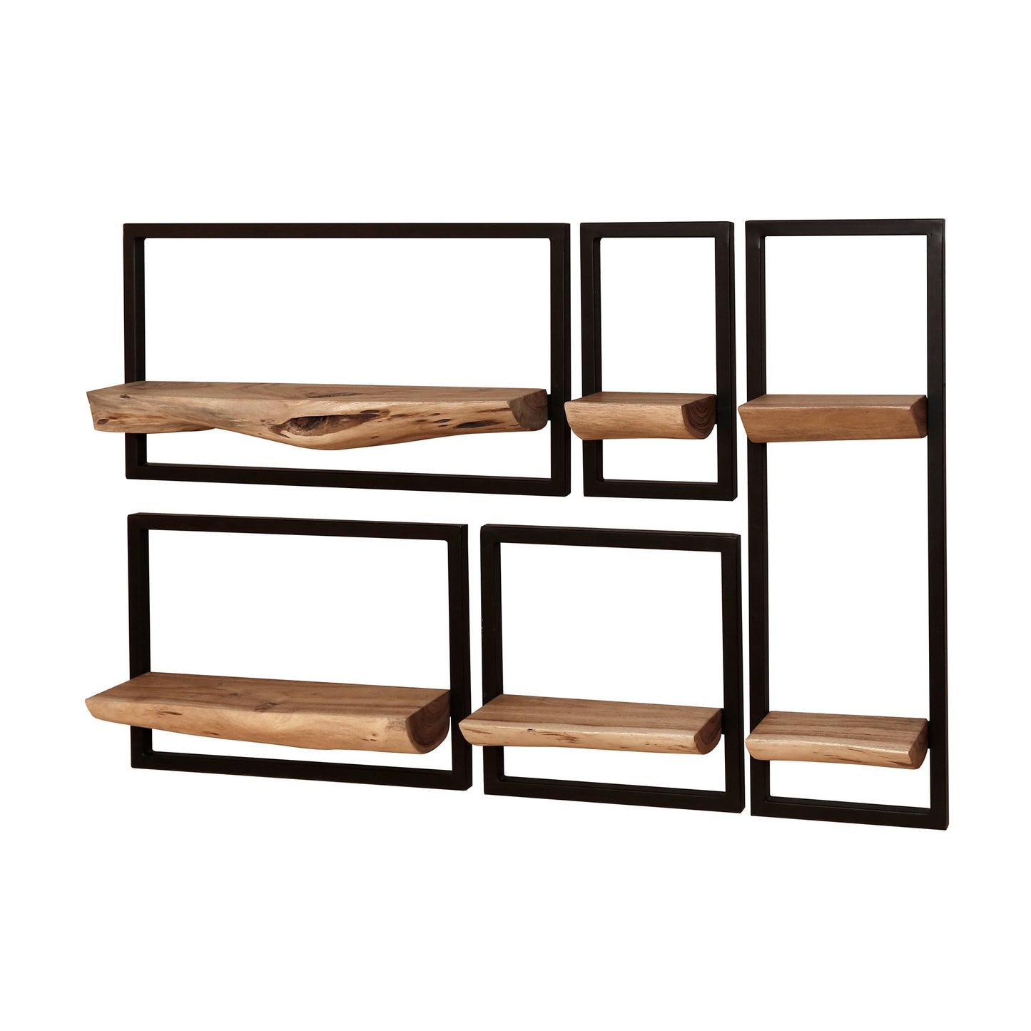 Wandregal – 110×15×75 cm – Massiv Akazie | Modell N0099