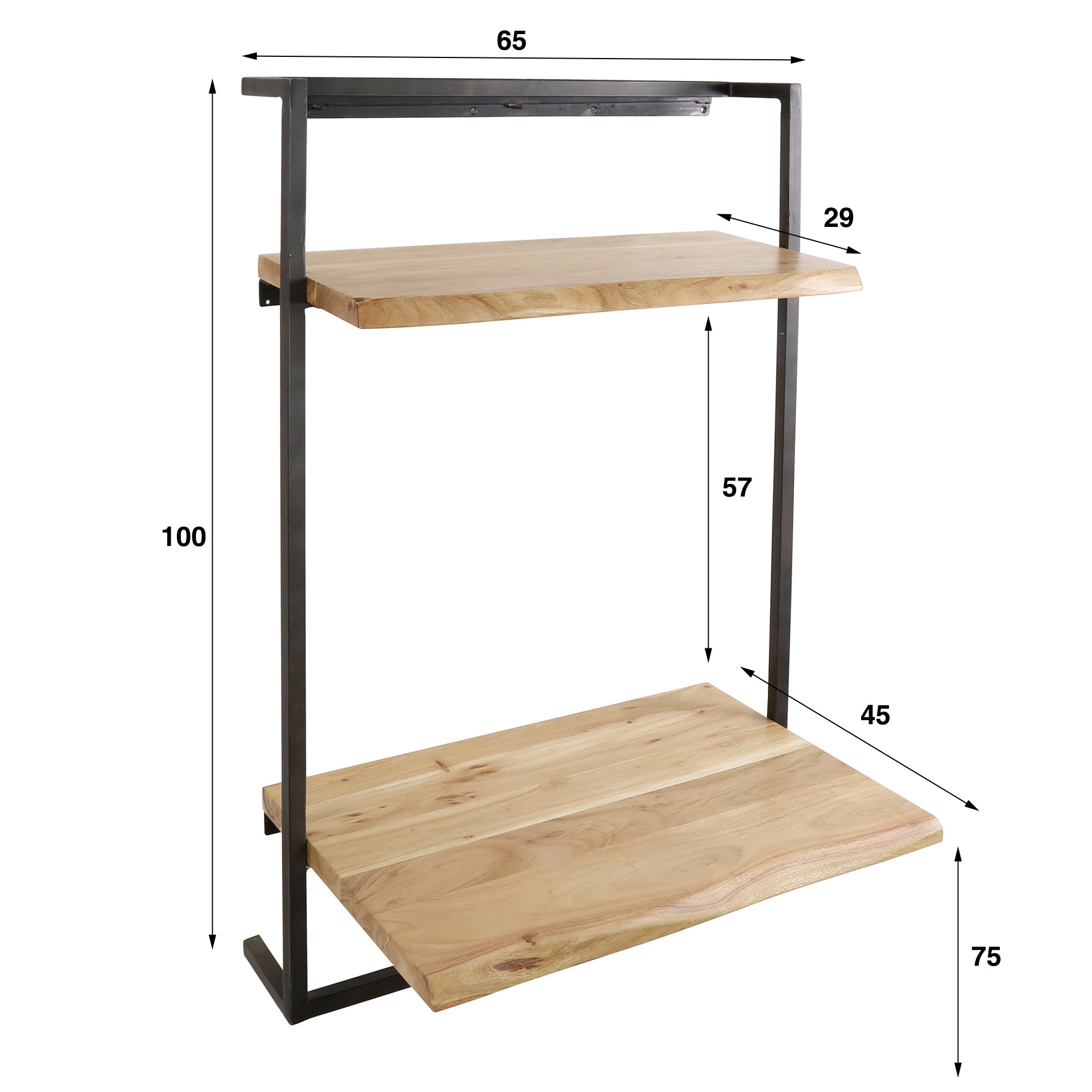 Büromöbel – 65×45×100 cm – Massiv Akazie | Modell N0103