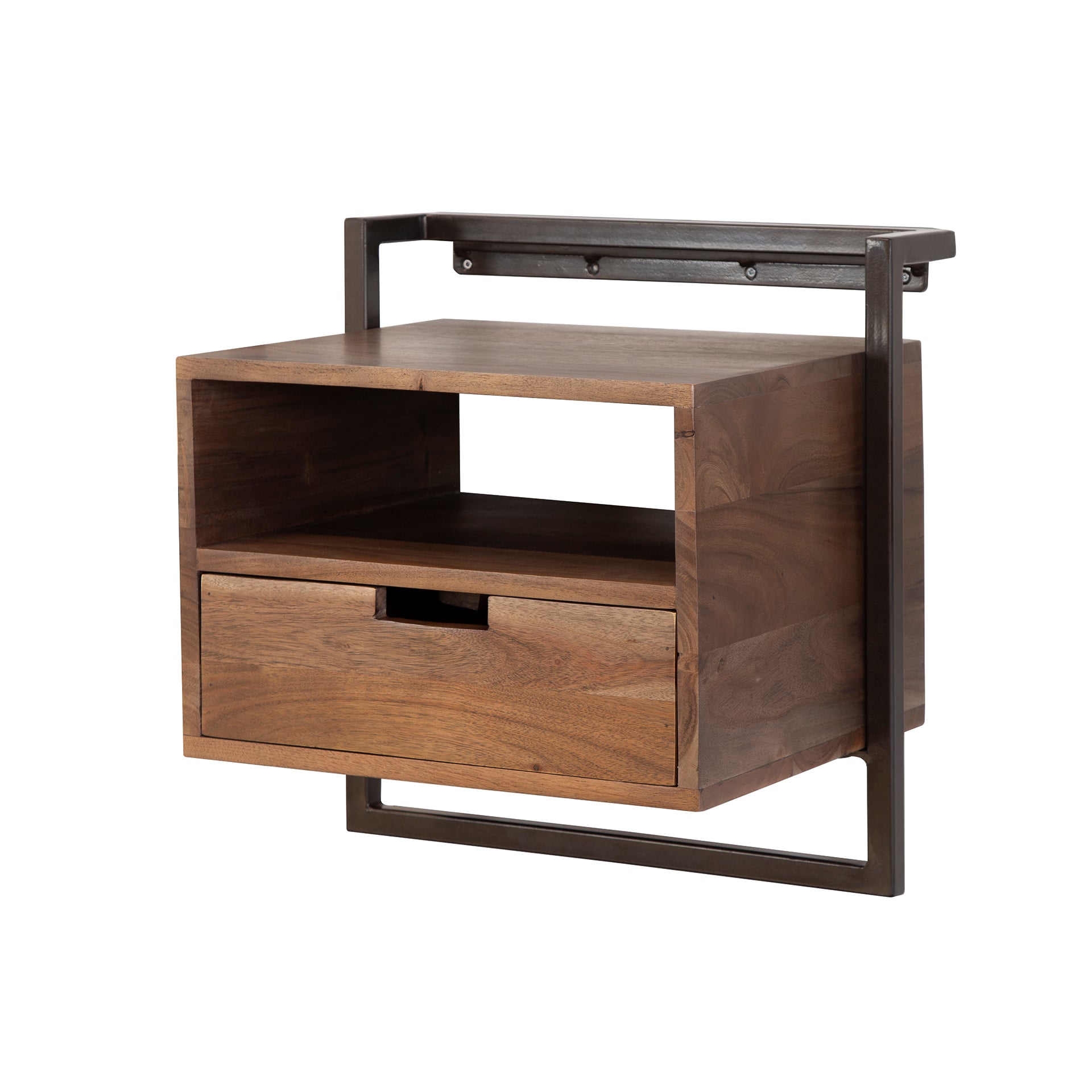 Nachttisch – 44×35×45 cm – Massiv Akazie | Modell N0105
