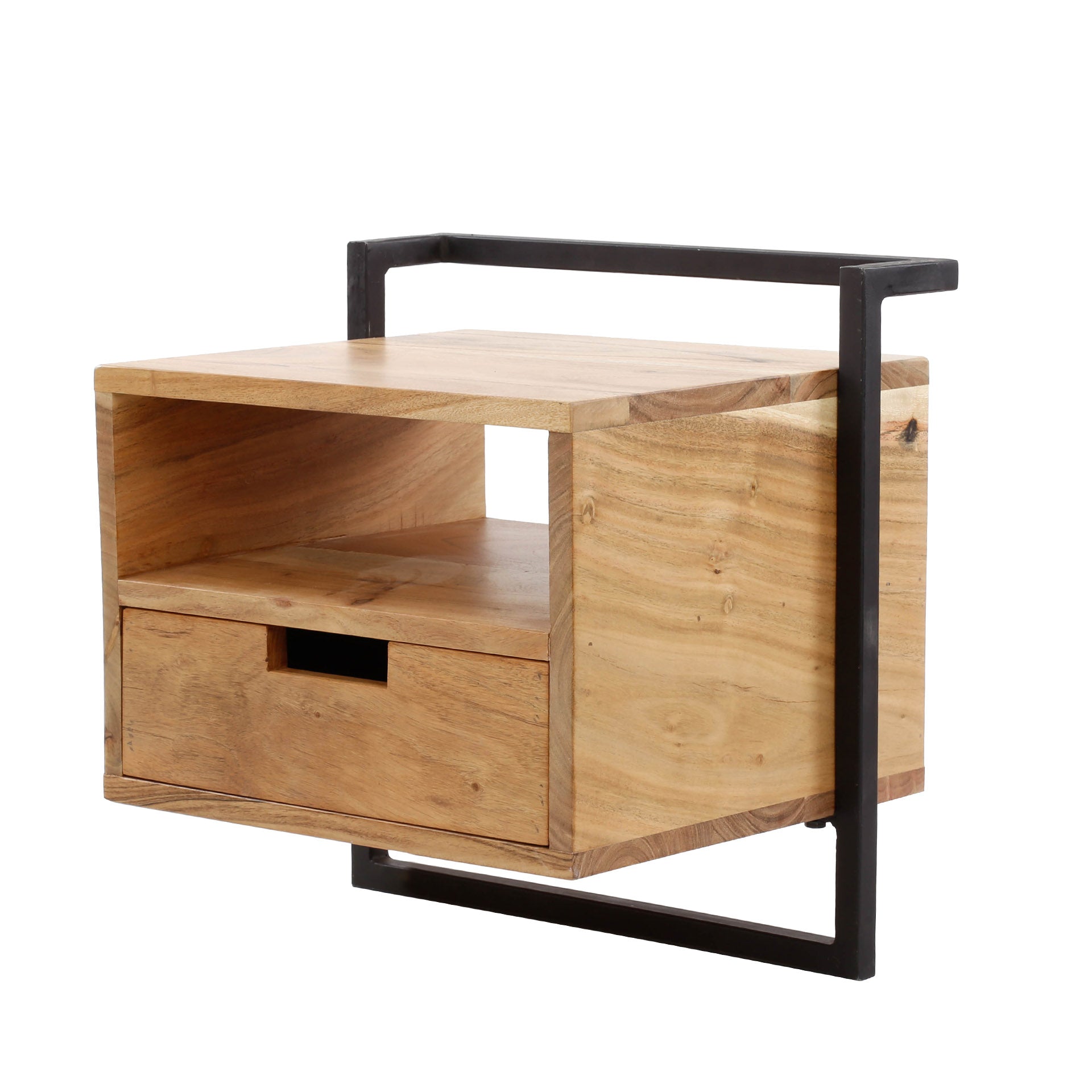 Nachttisch – 44×35×45 cm – Massiv Akazie | Modell N0105