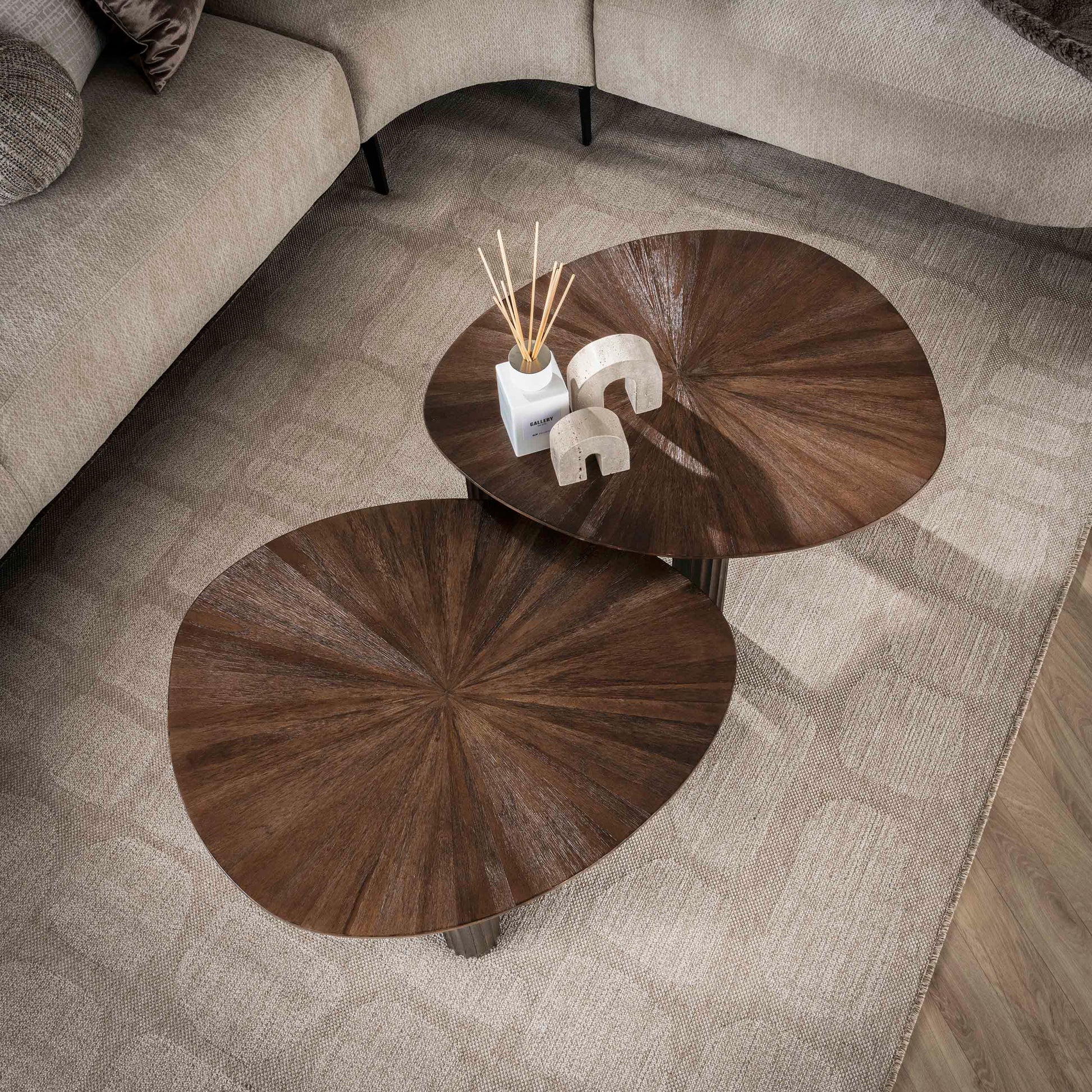 Couchtisch – 75×61×45 cm – Massiv Teak Espresso | Modell N0107
