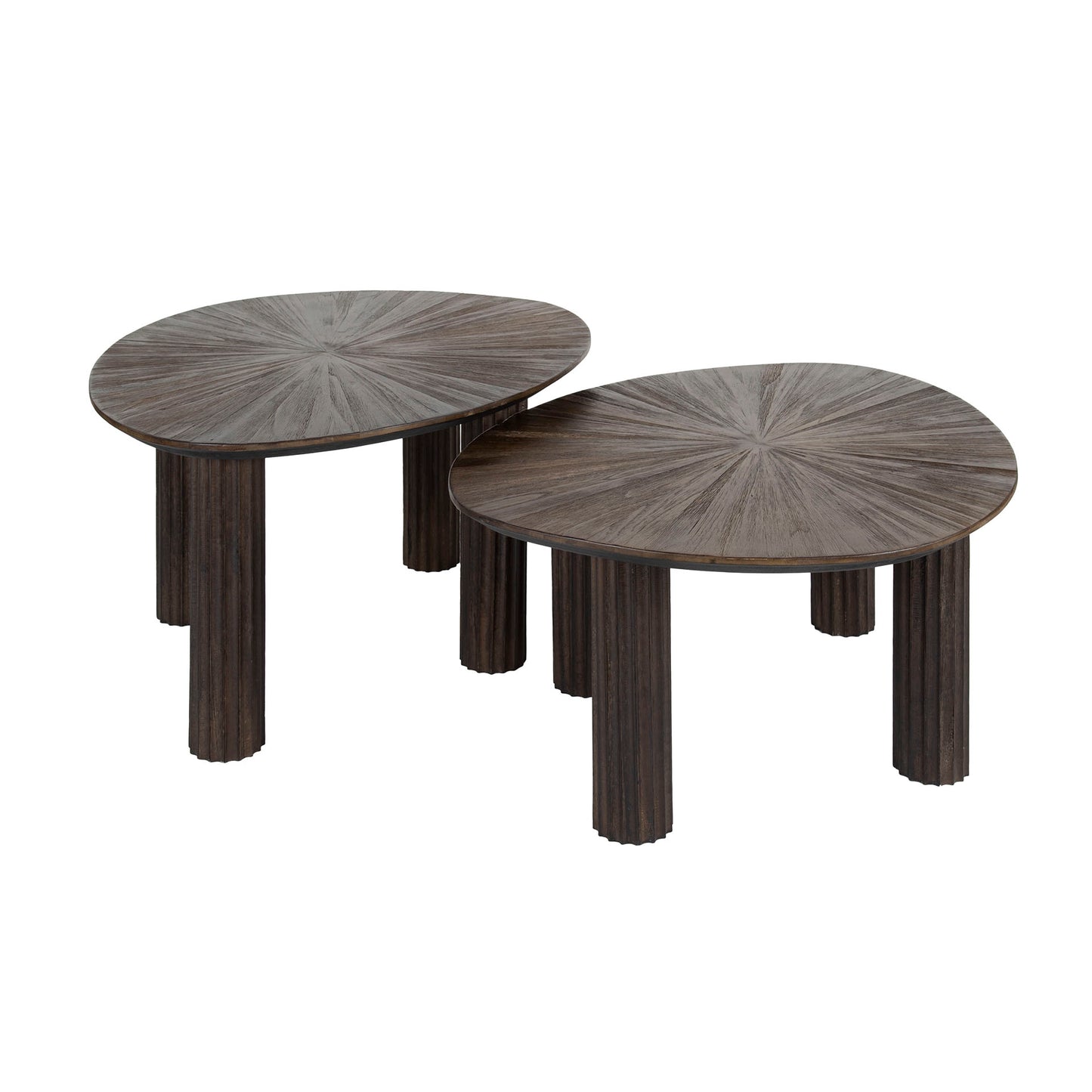 Couchtisch – 75×61×45 cm – Massiv Teak Espresso | Modell N0107